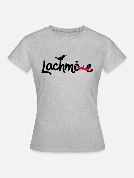 lachmoewe - Frauen T-Shirt - Grau meliert