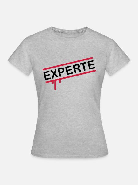 experte_1_f2 - Frauen T-Shirt - Grau meliert