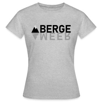 Berge + Meer - Frauen T-Shirt - Grau meliert - Vorne - AI Model Female 172 dark (172cm)