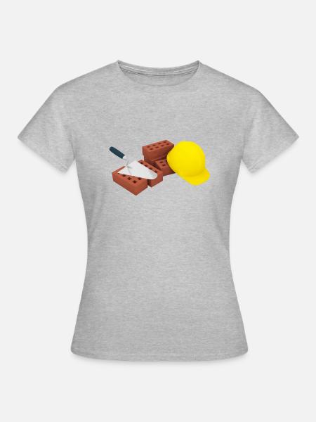 Ziegel Kellenhelm - Frauen T-Shirt - Grau meliert