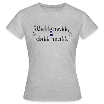 Watt mutt datt mutt mutt - Women's T-Shirt - heather grey - Front - AI Model Female 172 dark (172cm)