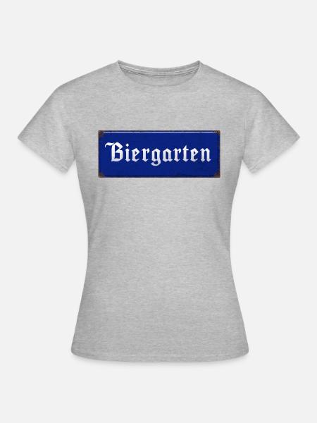 Biergarten - Frauen T-Shirt - Grau meliert