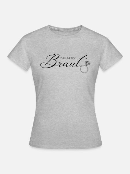 Braut - Frauen T-Shirt - Grau meliert