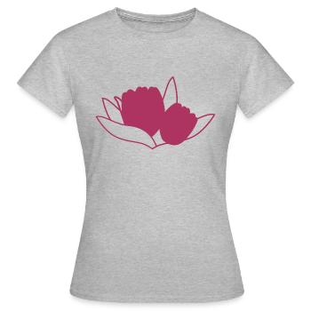 Tulipe Rosa - T-shirt Femme - gris chiné - Devant - AI Model Female 172 dark (172cm)