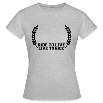 Rouler pour vivre Vivre pour rouler - T-shirt Femme - gris chiné - Devant - AI Model Female 172 dark (172cm)