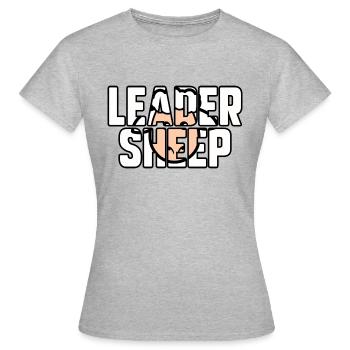 Leadersheep - Women's T-Shirt - heather grey - Front - AI Model Female 172 dark (172cm)