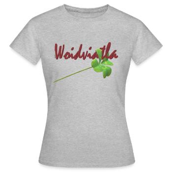 Waldviertler Glueck - Frauen T-Shirt - Grau meliert - Vorne - AI Model Female 172 dark (172cm)