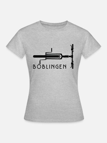 Fahrrad Böblingen - Frauen T-Shirt - Grau meliert