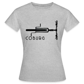 Fahrrad Coburg - Frauen T-Shirt - Grau meliert - Vorne - AI Model Female 172 dark (172cm)