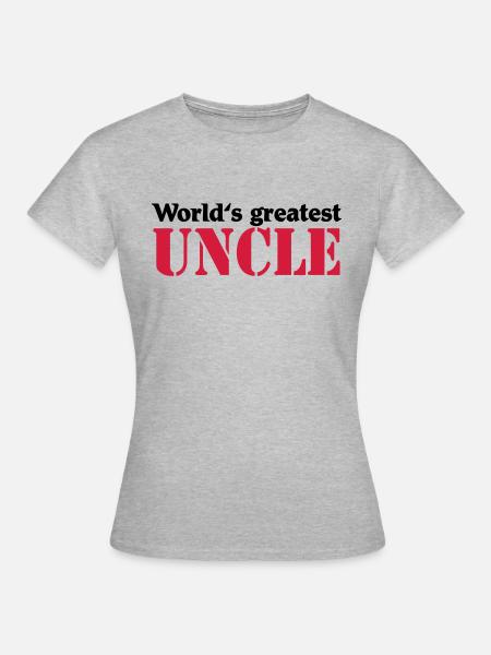 World's greatest Uncle - Frauen T-Shirt - Grau meliert