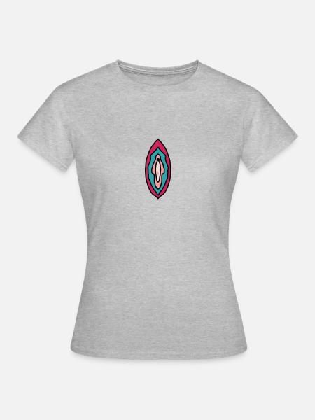 Vagina - Frauen T-Shirt - Grau meliert