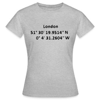 London, London - Women's T-Shirt - heather grey - Front - AI Model Female 172 dark (172cm)