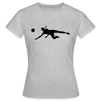 Women's volleyball - Women's T-Shirt - heather grey - Front - AI Model Female 172 dark (172cm)