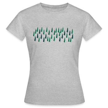 Baum panorama - Frauen T-Shirt - Grau meliert - Vorne - AI Model Female 172 dark (172cm)