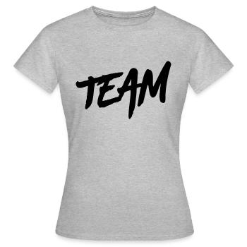 équipe - T-shirt Femme - gris chiné - Devant - AI Model Female 172 dark (172cm)