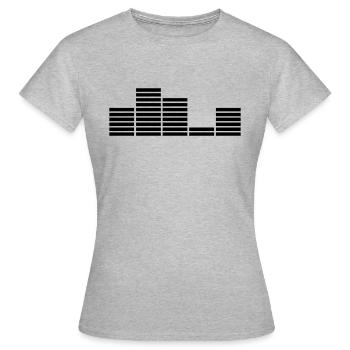Music Bar Equalizer - T-shirt Femme - gris chiné - Devant - AI Model Female 172 dark (172cm)