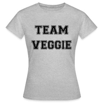 Team Veggie - Frauen T-Shirt - Grau meliert - Vorne - AI Model Female 172 dark (172cm)