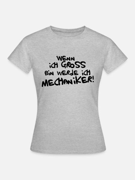 Ich werde Mechaniker! - Frauen T-Shirt - Grau meliert