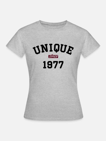 Unique Since 1977 - Frauen T-Shirt - Grau meliert