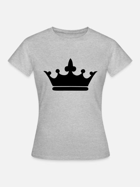 Krone - Frauen T-Shirt - Grau meliert