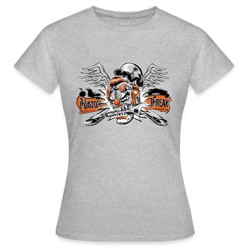 Kustom Freak - Frauen T-Shirt - Grau meliert - Vorne - AI Model Female 172 dark (172cm)