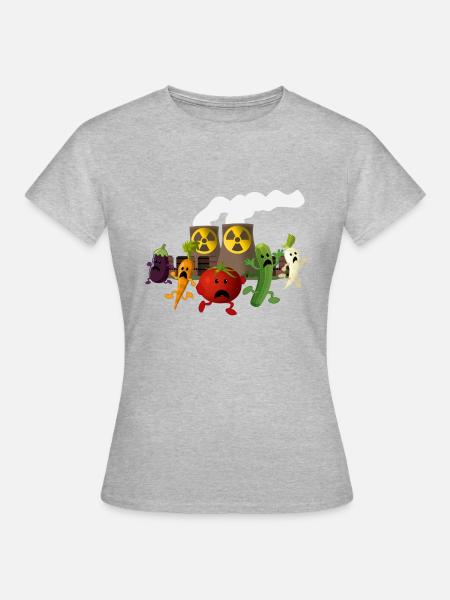 Nuclear Veggies - Frauen T-Shirt - Grau meliert