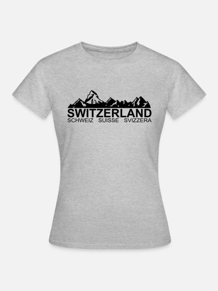 switzerland - schweiz - suisse - svizzera - Frauen T-Shirt - Grau meliert