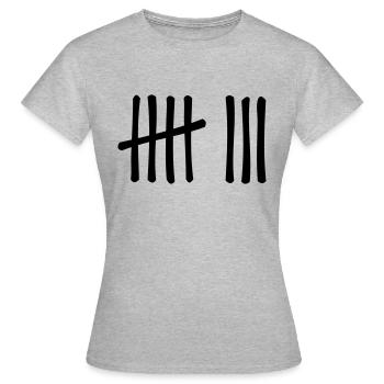 Acht - Frauen T-Shirt - Grau meliert - Vorne - AI Model Female 172 dark (172cm)