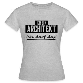 ich bin architekt - Frauen T-Shirt - Grau meliert - Vorne - AI Model Female 172 dark (172cm)