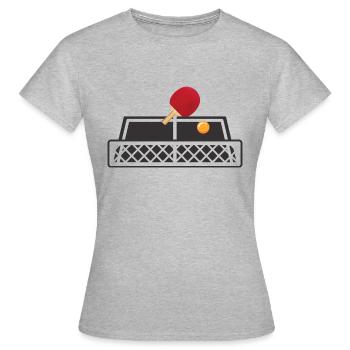Ping-pong de table batte de balle - T-shirt Femme - gris chiné - Devant - AI Model Female 172 dark (172cm)