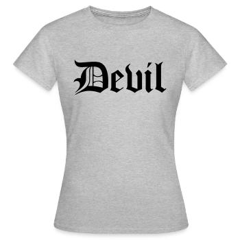 Devil - Frauen T-Shirt - Grau meliert - Vorne - AI Model Female 172 dark (172cm)
