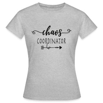 Coordinateur du Chaos - T-shirt Femme - gris chiné - Devant - AI Model Female 172 dark (172cm)