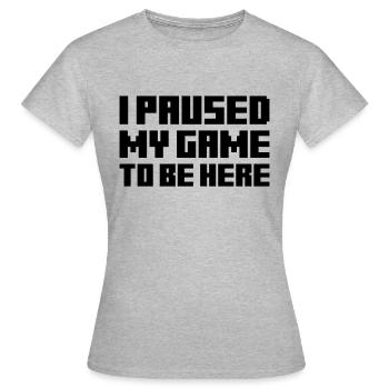 Pixel Game Paused - Women's T-Shirt - heather grey - Front - AI Model Female 172 dark (172cm)