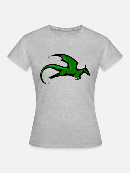 Drache - Frauen T-Shirt - Grau meliert