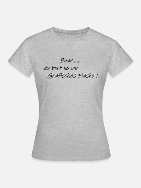 Grafisches Fiasko 1.1 - Frauen T-Shirt - Grau meliert