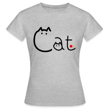 Chat écrit chez les chats - T-shirt Femme - gris chiné - Devant - AI Model Female 172 dark (172cm)