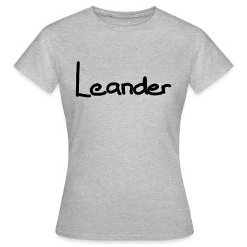 Leander - T-shirt Femme - gris chiné - Devant - AI Model Female 172 dark (172cm)