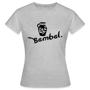 Bembel. - Le Frankfurt Original #069 #Frankfurt - T-shirt Femme - gris chiné - Devant - AI Model Female 172 dark (172cm)