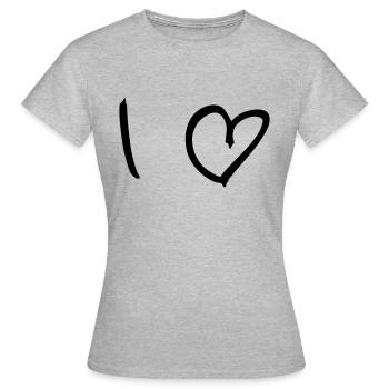 J'aime - T-shirt Femme - gris chiné - Devant - AI Model Female 172 dark (172cm)