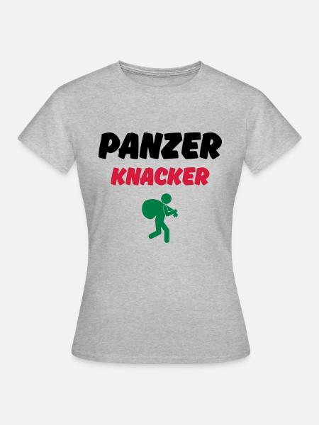 PANZERKNACKER - BEUTE - Frauen T-Shirt - Grau meliert