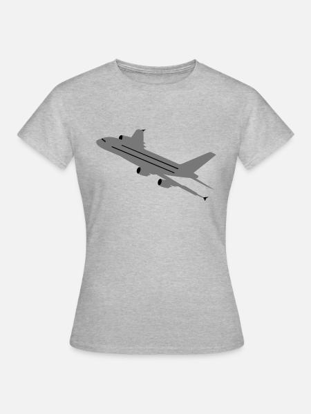 A380 - Frauen T-Shirt - Grau meliert