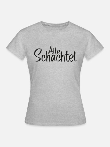 Alte Schachtel Lustiger Spruch Sprüche Geschenkide - Frauen T-Shirt - Grau meliert