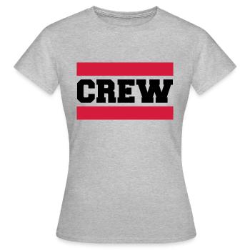Crew - T-shirt Femme - gris chiné - Devant - AI Model Female 172 dark (172cm)