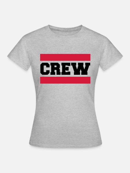 Crew - Frauen T-Shirt - Grau meliert