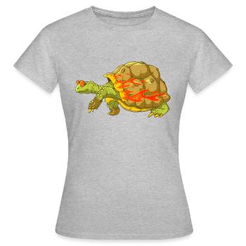 Teilen Sie den Wind - Frauen T-Shirt - Grau meliert - Vorne - AI Model Female 172 dark (172cm)