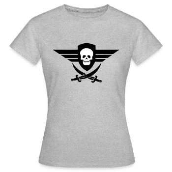 pirates - T-shirt Femme - gris chiné - Devant - AI Model Female 172 dark (172cm)