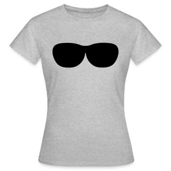 Lunettes de soleil Lunettes Nerd Lunettes Vecteur - T-shirt Femme - gris chiné - Devant - AI Model Female 172 dark (172cm)