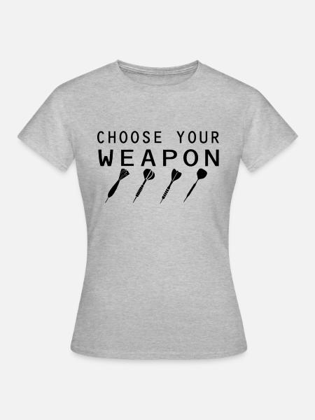 Darts Dart - Frauen T-Shirt - Grau meliert