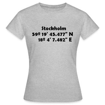 Stockholm - Frauen T-Shirt - Grau meliert - Vorne - AI Model Female 172 dark (172cm)