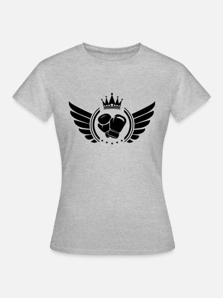 Boxing Symbol - Frauen T-Shirt - Grau meliert